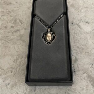 Elegant Silver Pendant Necklace Georg Jensen New